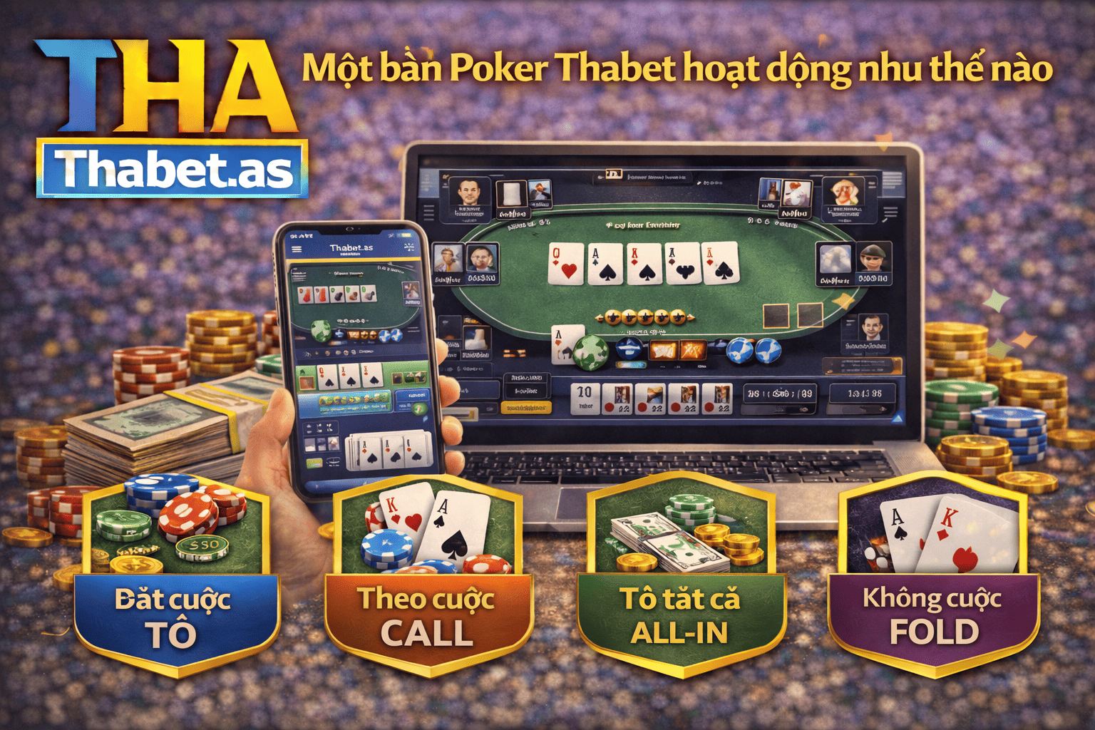 Một bàn Poker Thabet hoạt động như thế nào?